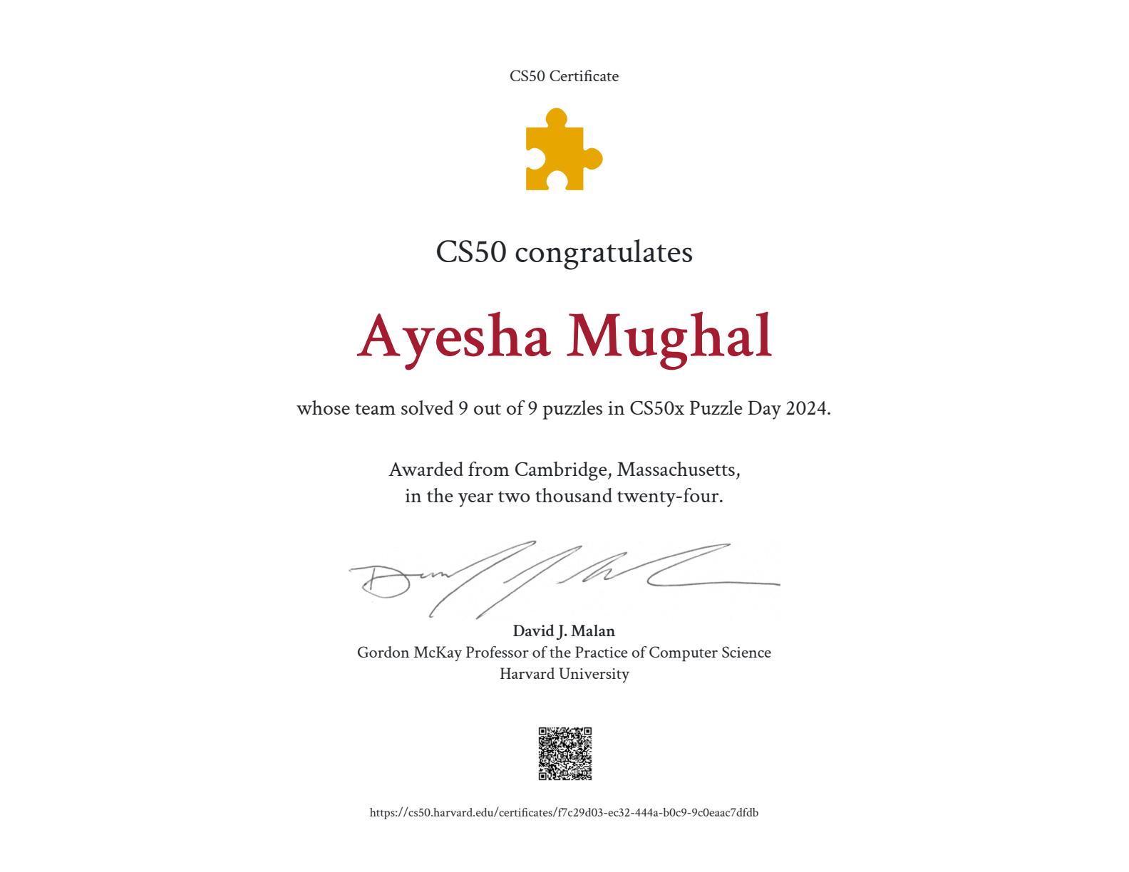 Harvard CS50x Puzzle Day 2024